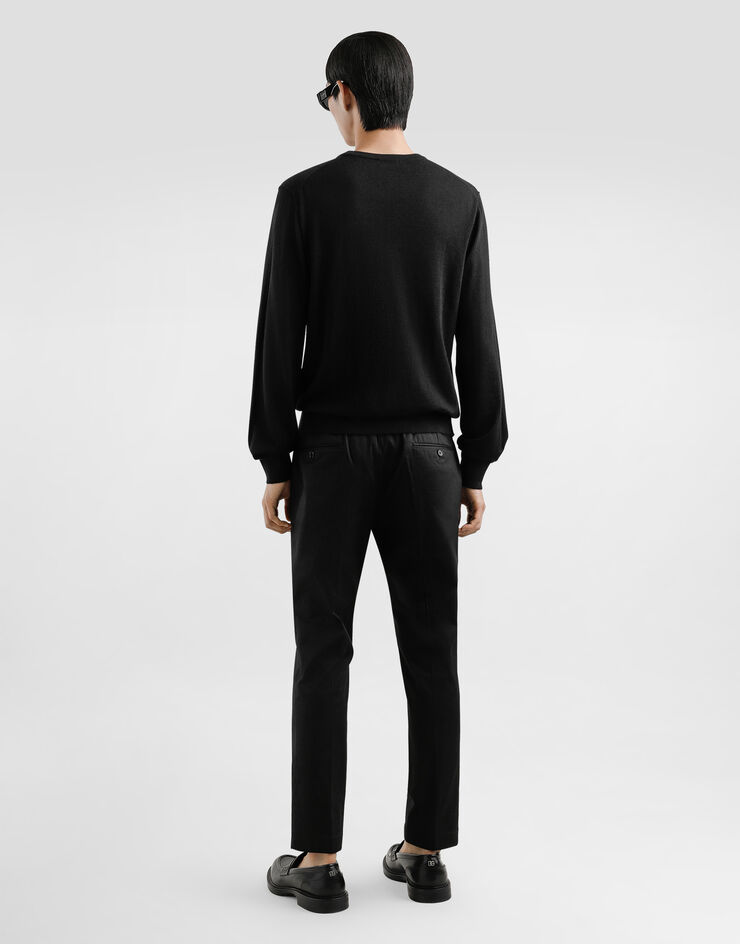Dolce & Gabbana 棉质精裁长裤 黑 GW13ETFUFNV