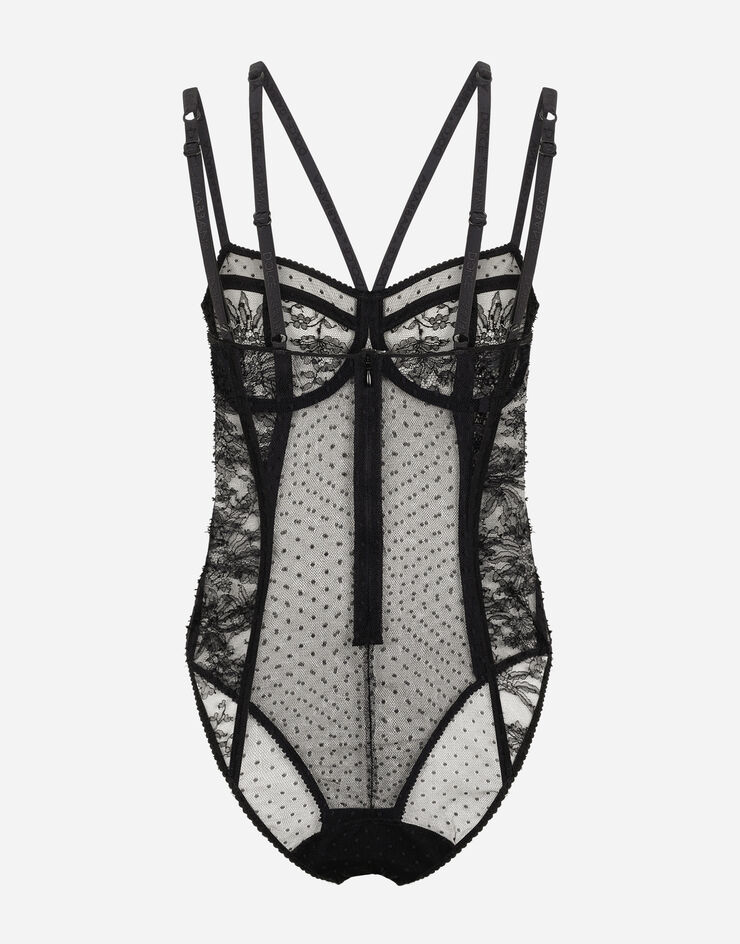 Dolce & Gabbana Lace balconette bodysuit Black O9A26TONL28
