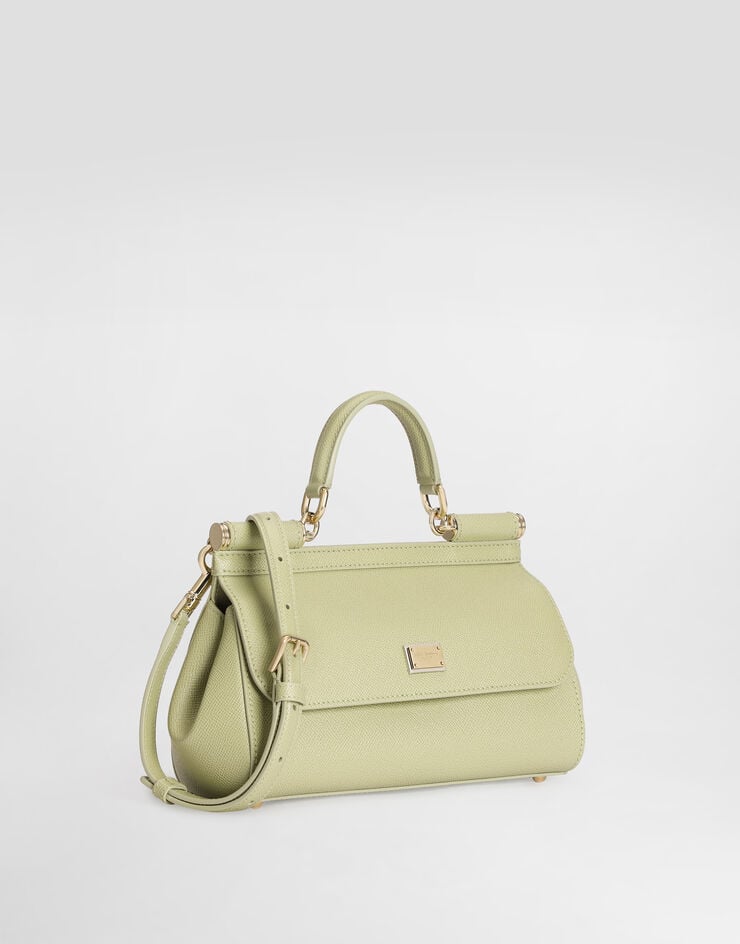 Dolce & Gabbana Medium Sicily handbag in dauphine calfskin Dolce & Gabbana Medium Sicily handbag in dauphine calfskin Green BB7652B1001