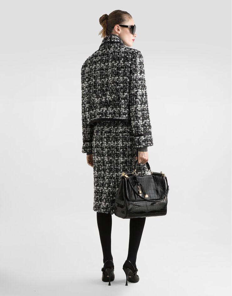 Dolce & Gabbana Double-breasted jacket in wool blend check Multicolor F27FWTFQZAF