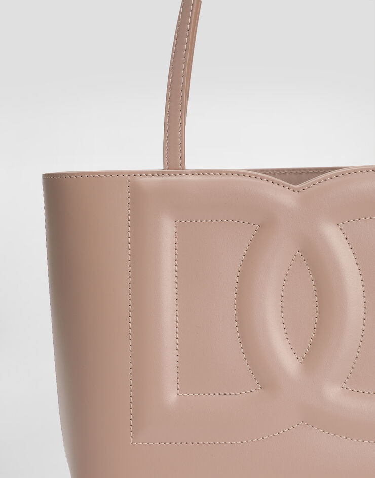 Dolce & Gabbana Small calfskin DG Logo shopper бледно-розовый BB7337AW576
