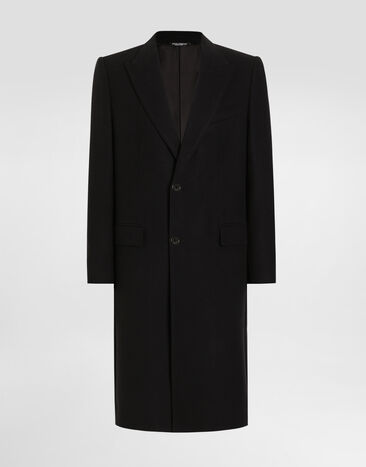 Dolce & Gabbana Single-breasted wool coat Black G036ITHUMJ2