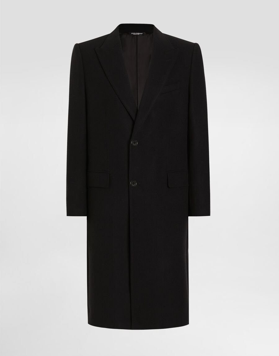 Single-breasted wool coat