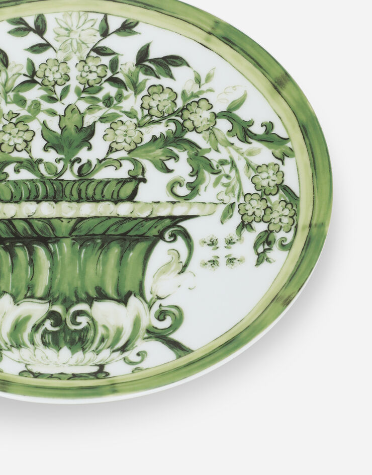 Dolce & Gabbana Set 2 Porcelain Dessert Plates Multicolor TC0S03TCA88