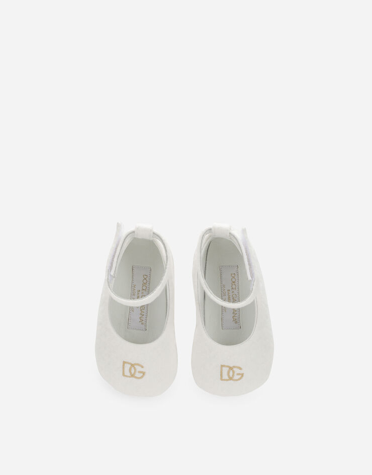 Dolce & Gabbana Cotton jacquard newborn ballet flats White DK0065AL350