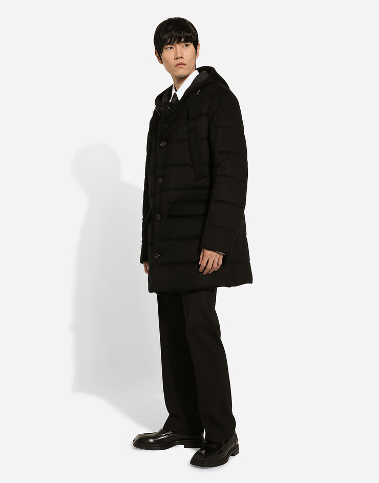 Dolce & Gabbana Steppparka aus Kaschmir Schwarz G9ATGTFU27F