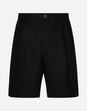 Dolce & Gabbana Bermudas de lino Negro GW0MATFU4LF