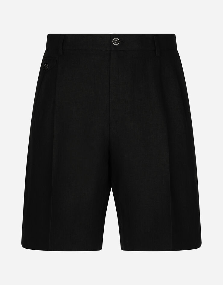 Dolce & Gabbana Bermudas de lino Negro GW0MATFU4LF