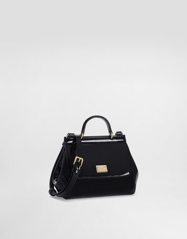 Dolce & Gabbana Patent leather mini Sicily bag Blue EB0003A1067