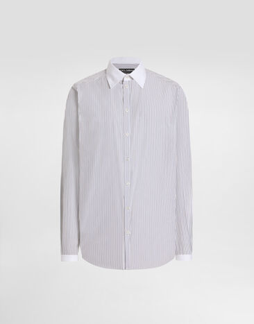 Dolce & Gabbana Striped poplin martini shirt Multicolor G5NL8ZFR51B