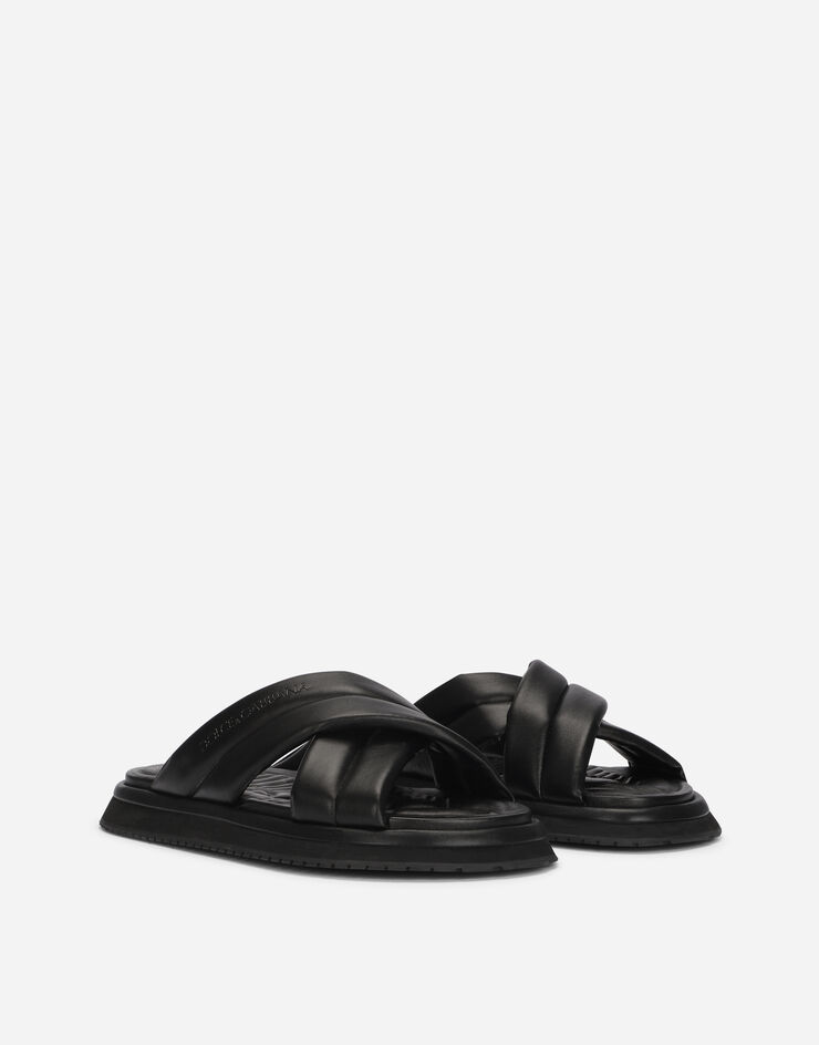 Nappa-look fabric sandals in Black for | Dolce&Gabbana® US