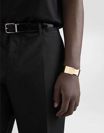 Dolce & Gabbana Armreif mit Dolce&Gabbana-Logoplakette Gold WBR1H1W1111