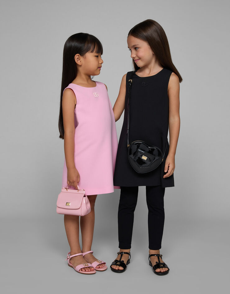 Dolce & Gabbana Miniabito linea ad A in cady Rosa L53DF1G7M4Q