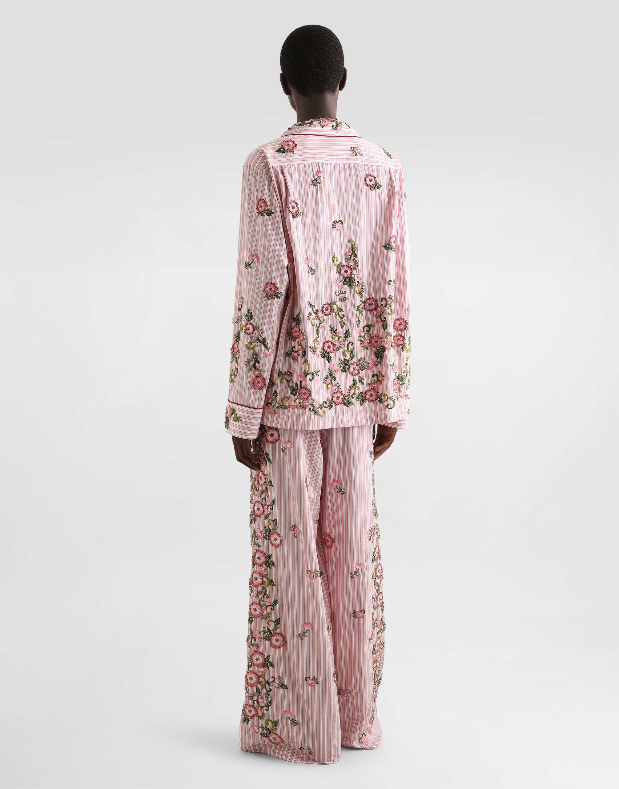 Cotton and silk vanity shirt with embroidery in Multicolor for Men