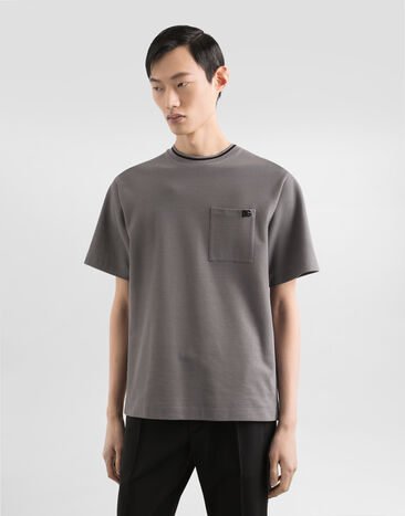 Dolce & Gabbana Cotton piqué t-shirt Grey G8ST3ZHU7UT