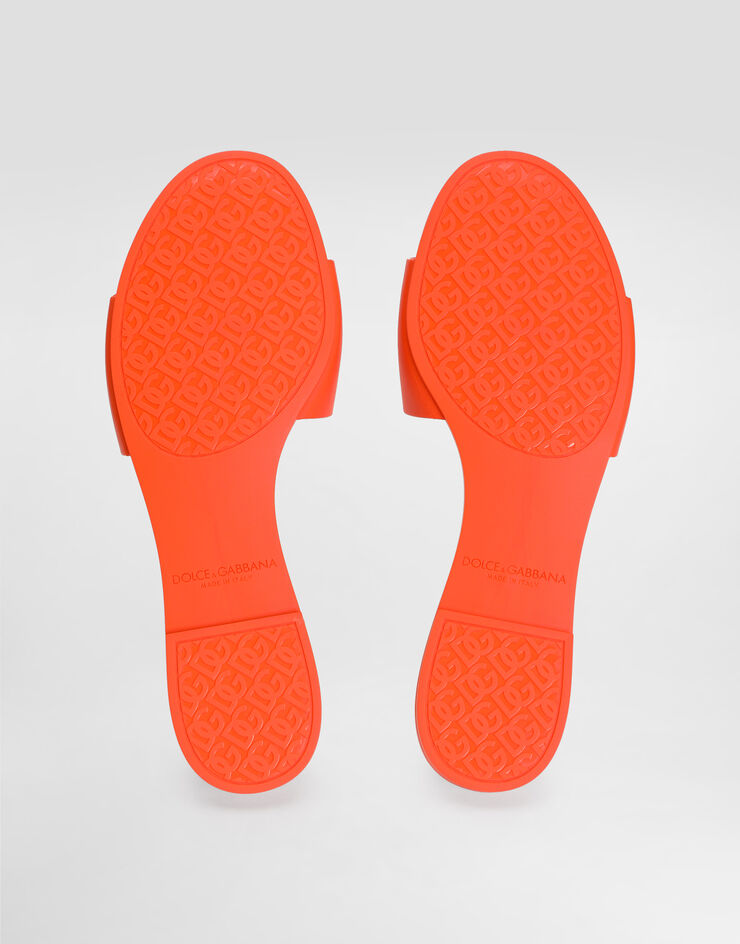Dolce & Gabbana Beachwear slides in rubber Orange CW2215AN994