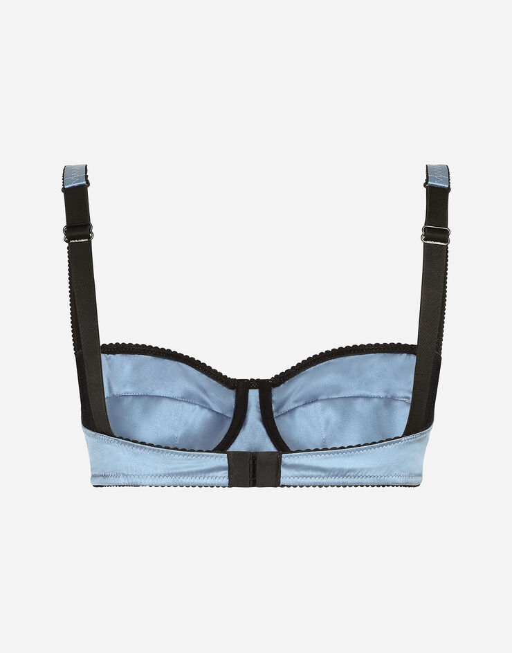 Dolce & Gabbana Balconette-BH aus Satin Hellblau O1A12TONO13