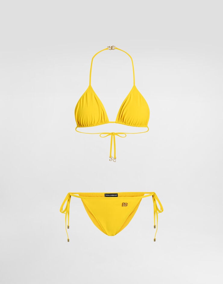 Dolce & Gabbana بيكيني مثلثي Yellow O8A24JONO12