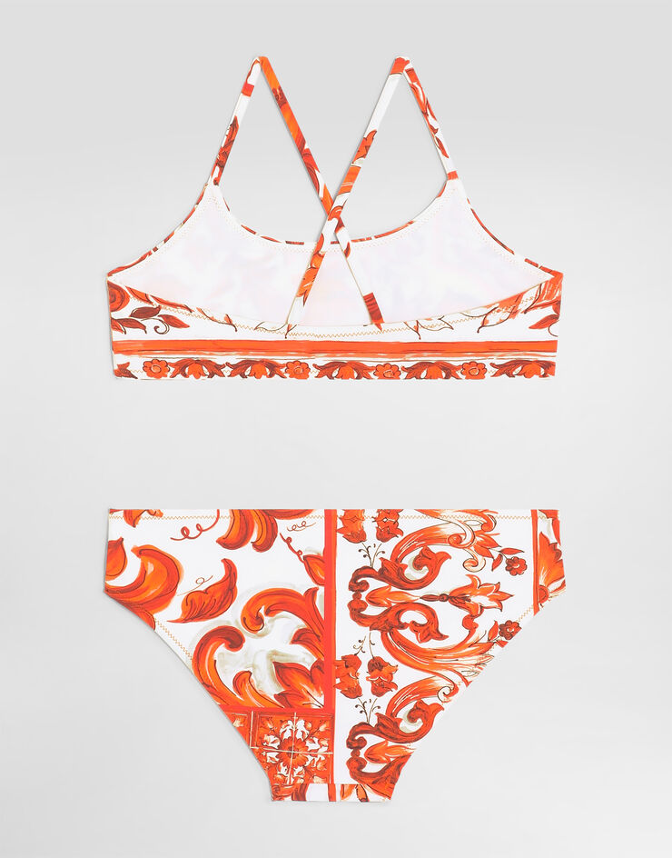 Dolce & Gabbana Majolica-print two-piece swimsuit Multicolor L5J881ON0GU