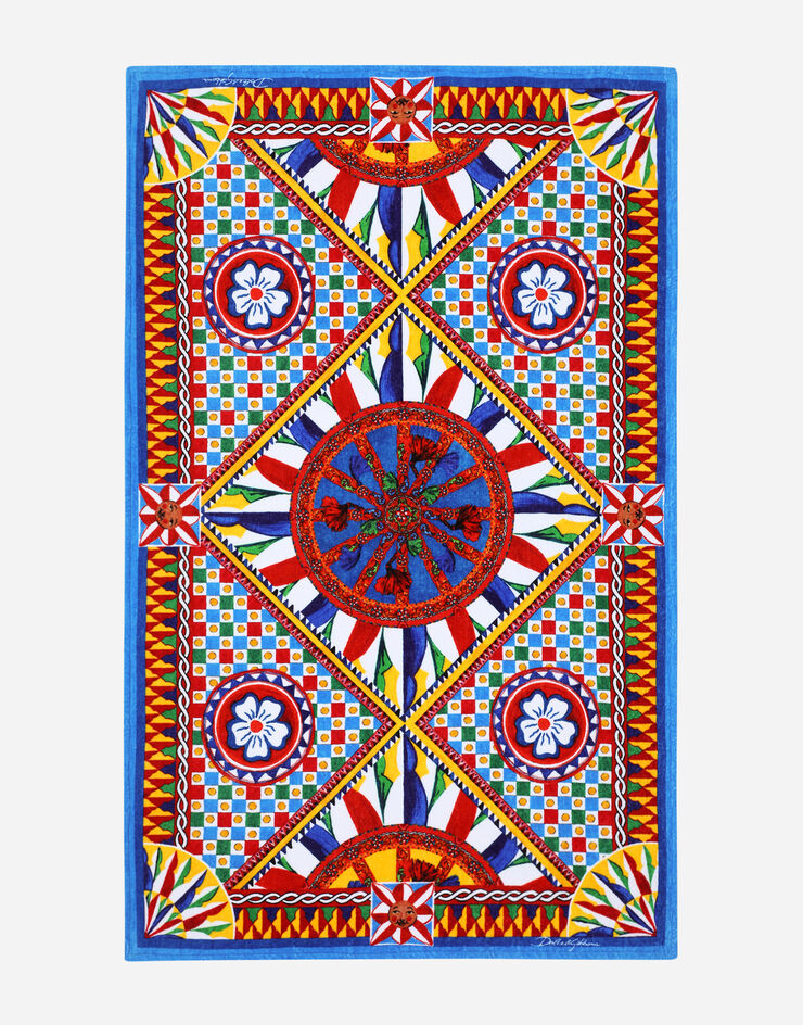 Dolce & Gabbana Terry Cotton Beach Towel Multicolor TCF013TCAHD