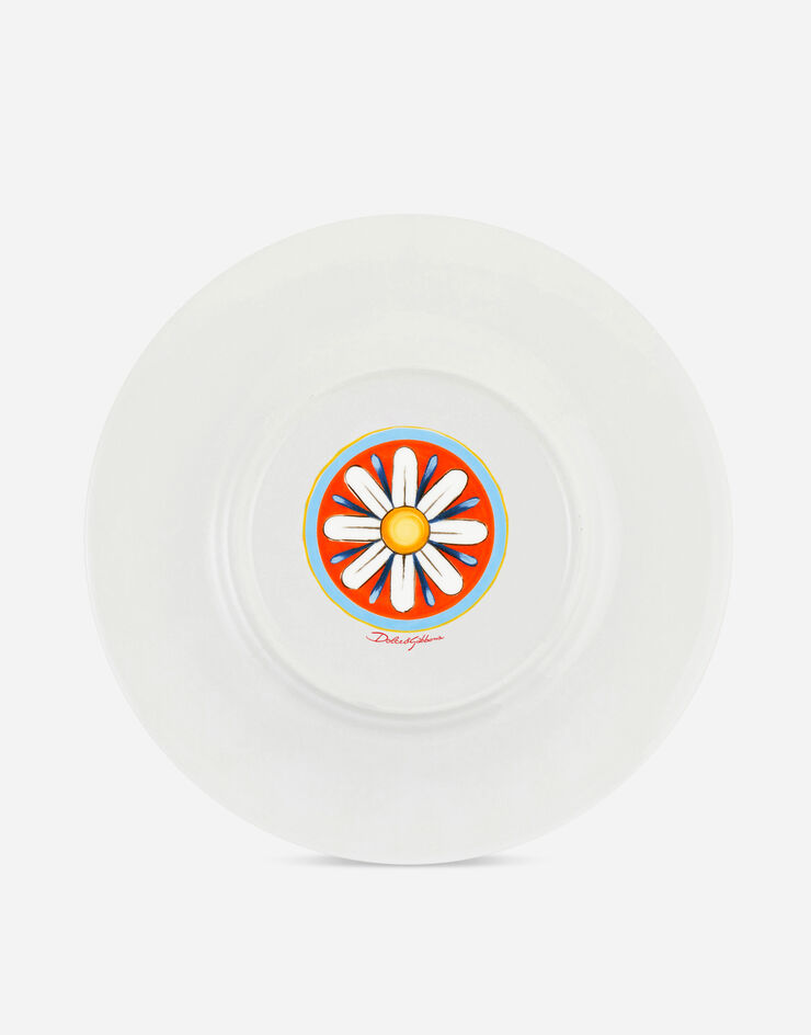 Dolce & Gabbana Assiette de présentation en Porcelaine Fine Multicolore TC0005TCA02