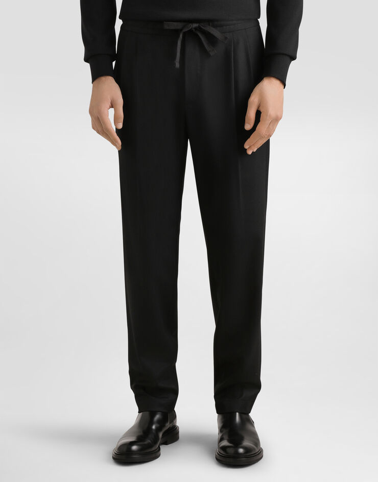 Dolce & Gabbana Flannel trousers Black GP12PTFU21Q