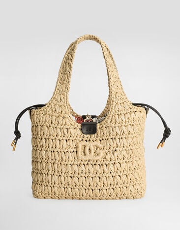 Dolce & Gabbana Raffia crochet shopping bag Print BB7750A6A57