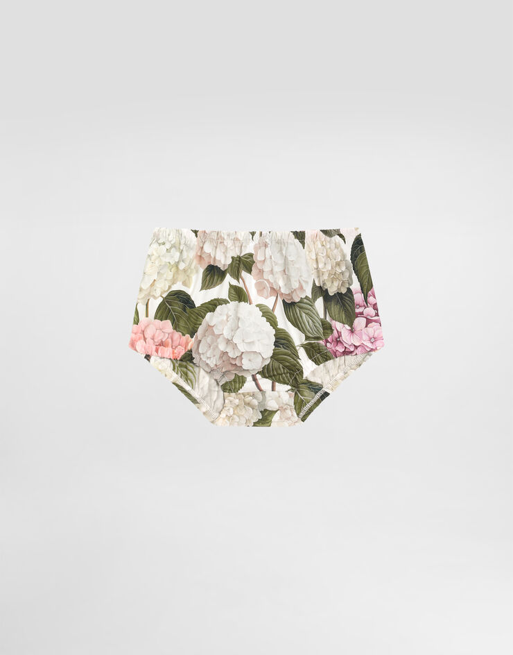 Dolce & Gabbana Hydrangea-print poplin dress Multicolor L24DF4HS5UG