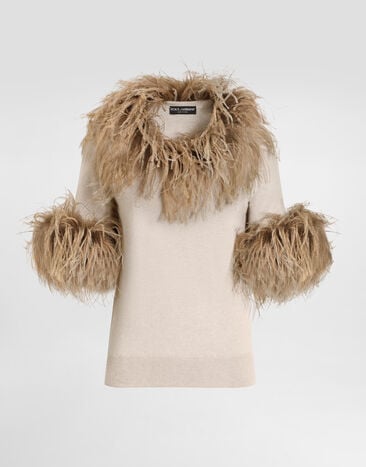 Dolce & Gabbana Cashmere pullover Beige FXX49ZJBW1M