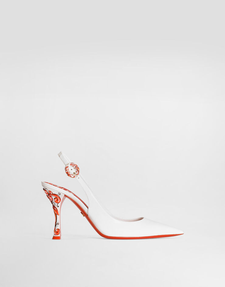 Dolce & Gabbana Patent leather slingback White CG1051A0727