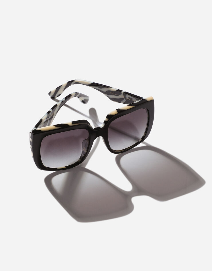 Dolce & Gabbana Gafas de sol New Print Negro con detalles de cebra VG441AVP28G
