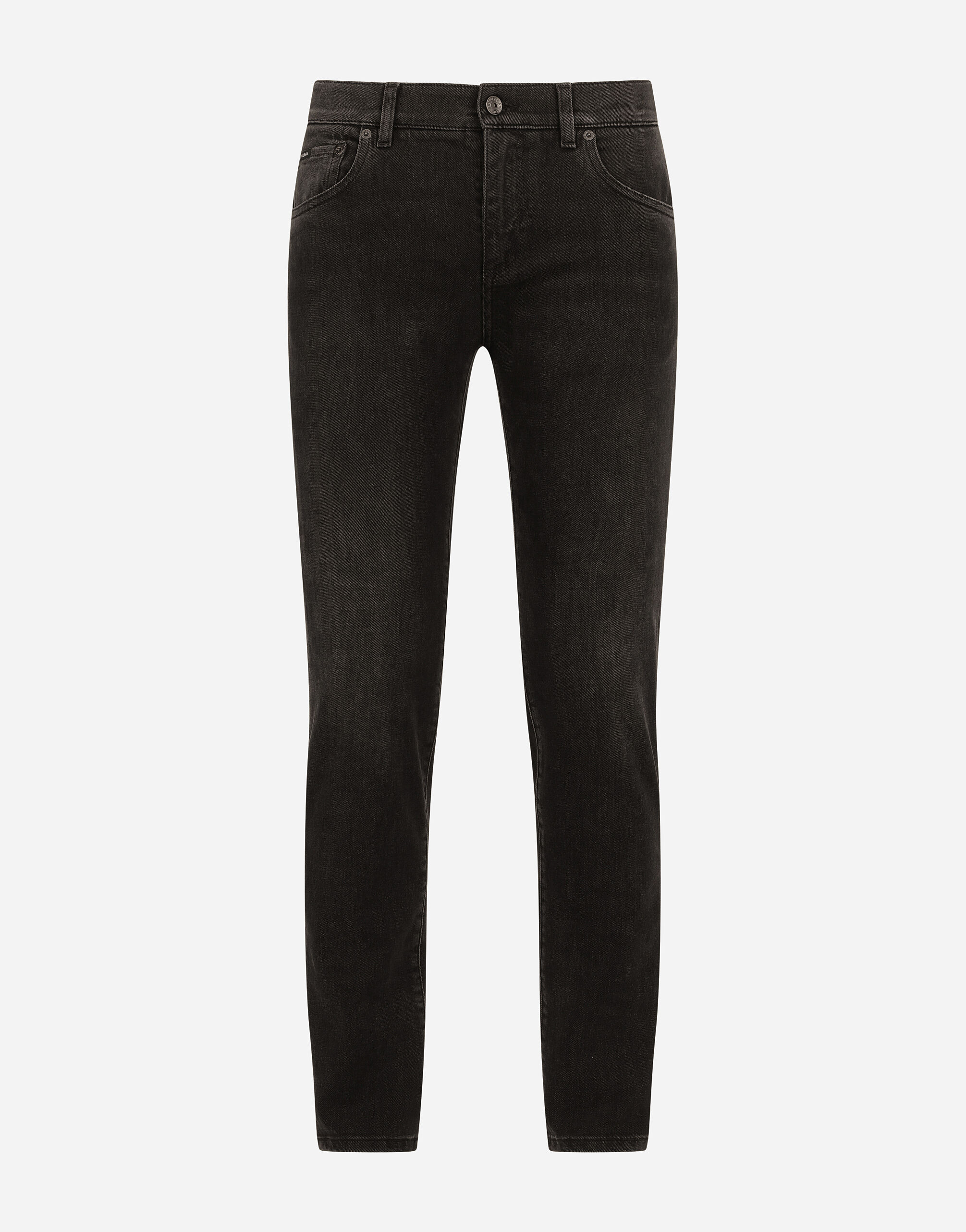 Dolce & Gabbana Vaqueros skinny elásticos negro lavado Marfil VG3294VP3B1