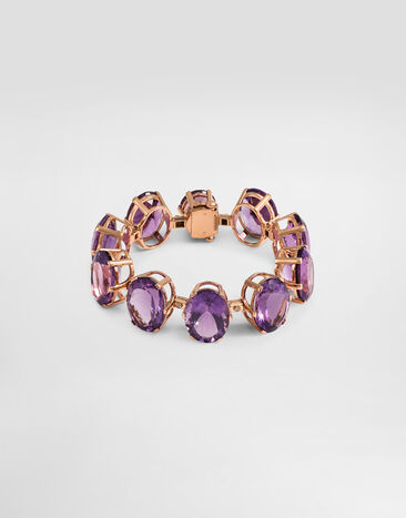 Dolce & Gabbana Anna bracelet in 18-carat red gold with amethysts and diamonds Red Gold WBSB1GWAME1