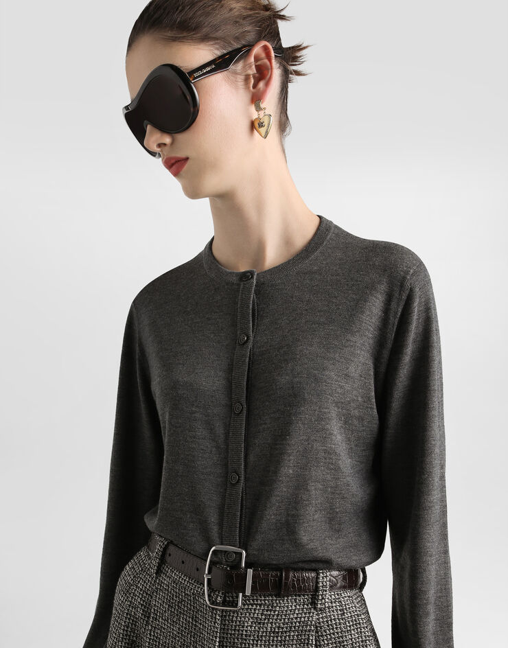 Dolce & Gabbana Cashmere cardigan Grey FXV09ZJBW0P