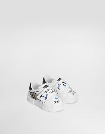 Dolce & Gabbana Printed lambskin Portofino Light sneakers Multicolor DN0135AH494