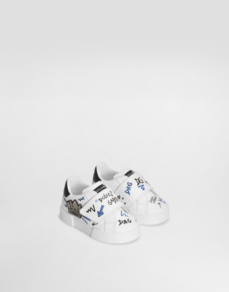 Dolce & Gabbana Sneakers Portofino Light en cuir d’agneau imprimé Multicolore DN0135AH494