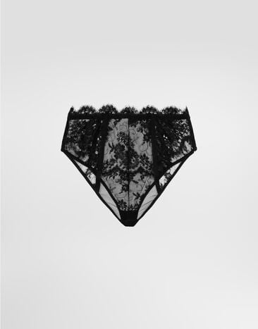 Dolce & Gabbana High-waisted lace briefs Black O2C57TONO22