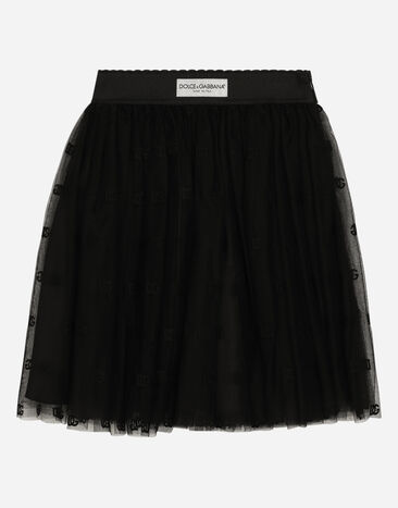 Dolce & Gabbana Falda de tul con logotipo DG Negro L54I86G7K7L