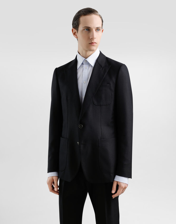 Dolce & Gabbana Single-breasted wool jacket Black G2TF4TFM2GU