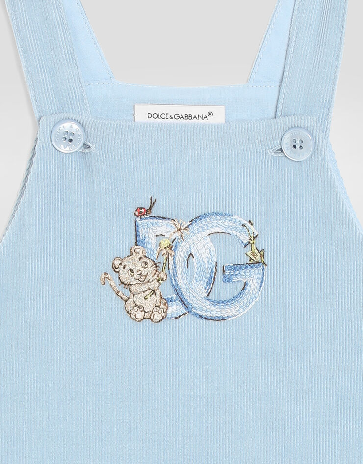 Dolce & Gabbana Velvet overalls with embroidery Dolce & Gabbana Velvet overalls with embroidery L15P40G7P9E
