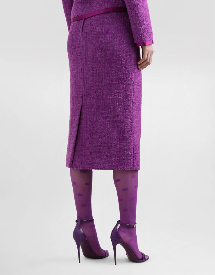 Dolce & Gabbana Skirt in rachel tweed Purple F4BBPTFMTAC