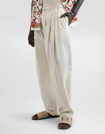 Dolce & Gabbana Poplin trousers Beige GP153ZFUEFJ