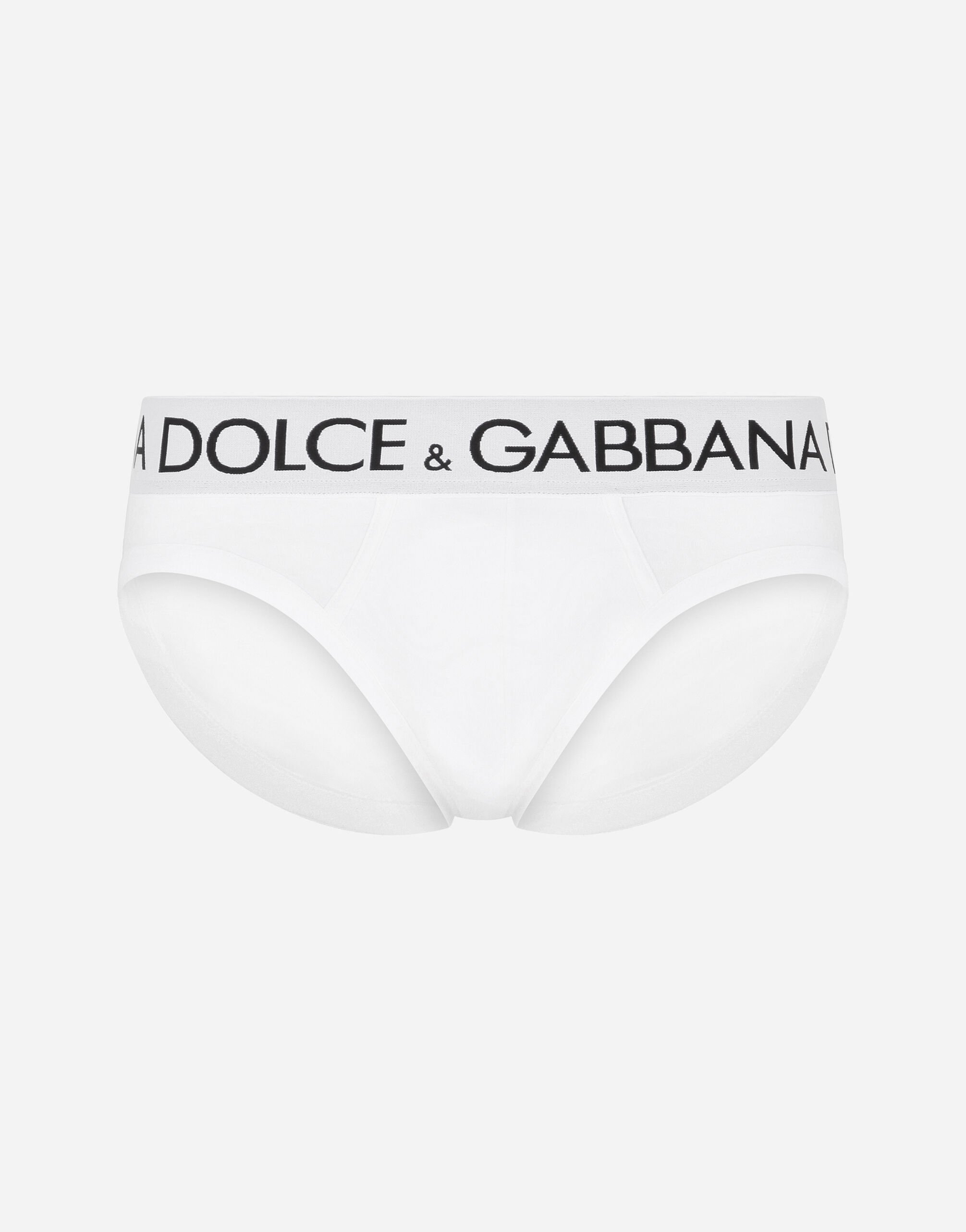 Dolce & Gabbana Mid-rise briefs in two-way stretch cotton jersey Grey M9C07JONN95