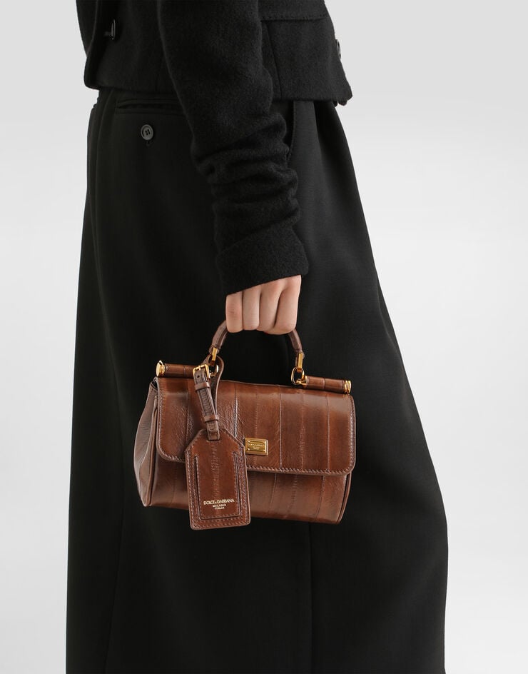 Dolce & Gabbana Bolso de mano My Sicily mini en piel de anguila Dolce & Gabbana Bolso de mano My Sicily mini en piel de anguila Marrón BB7864B8291