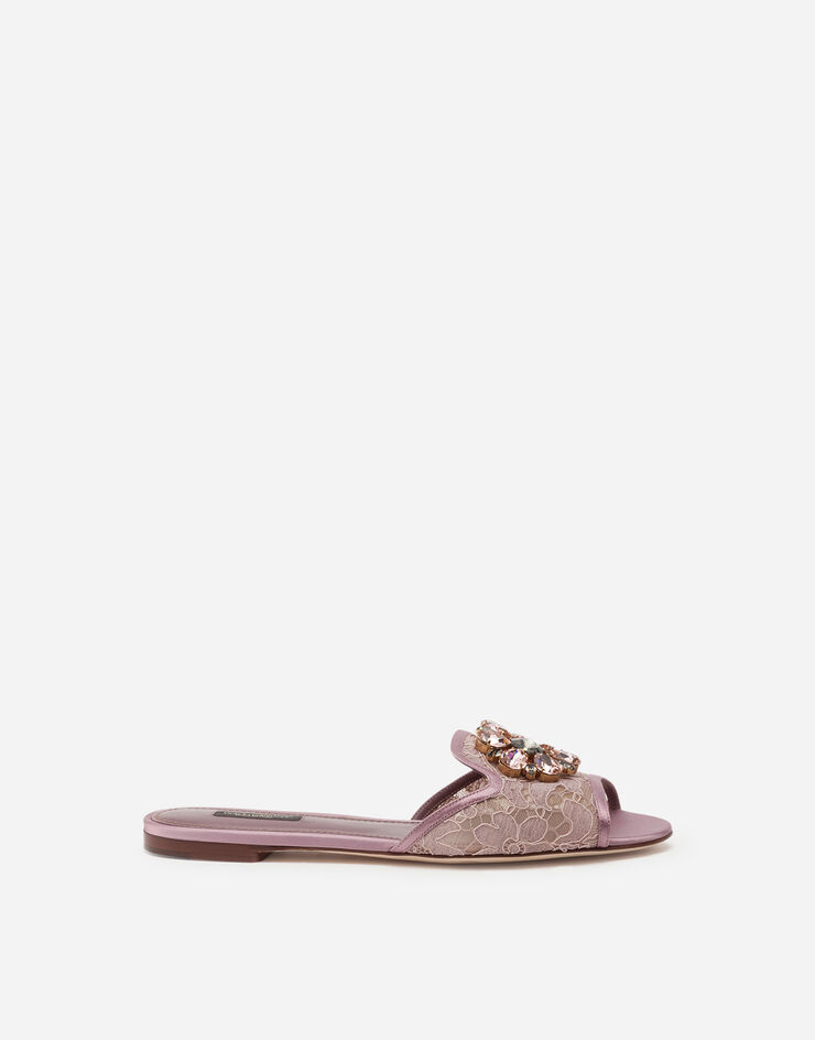 Dolce & Gabbana Sandalias rainbow de encaje con broche Fard CQ0023AL198