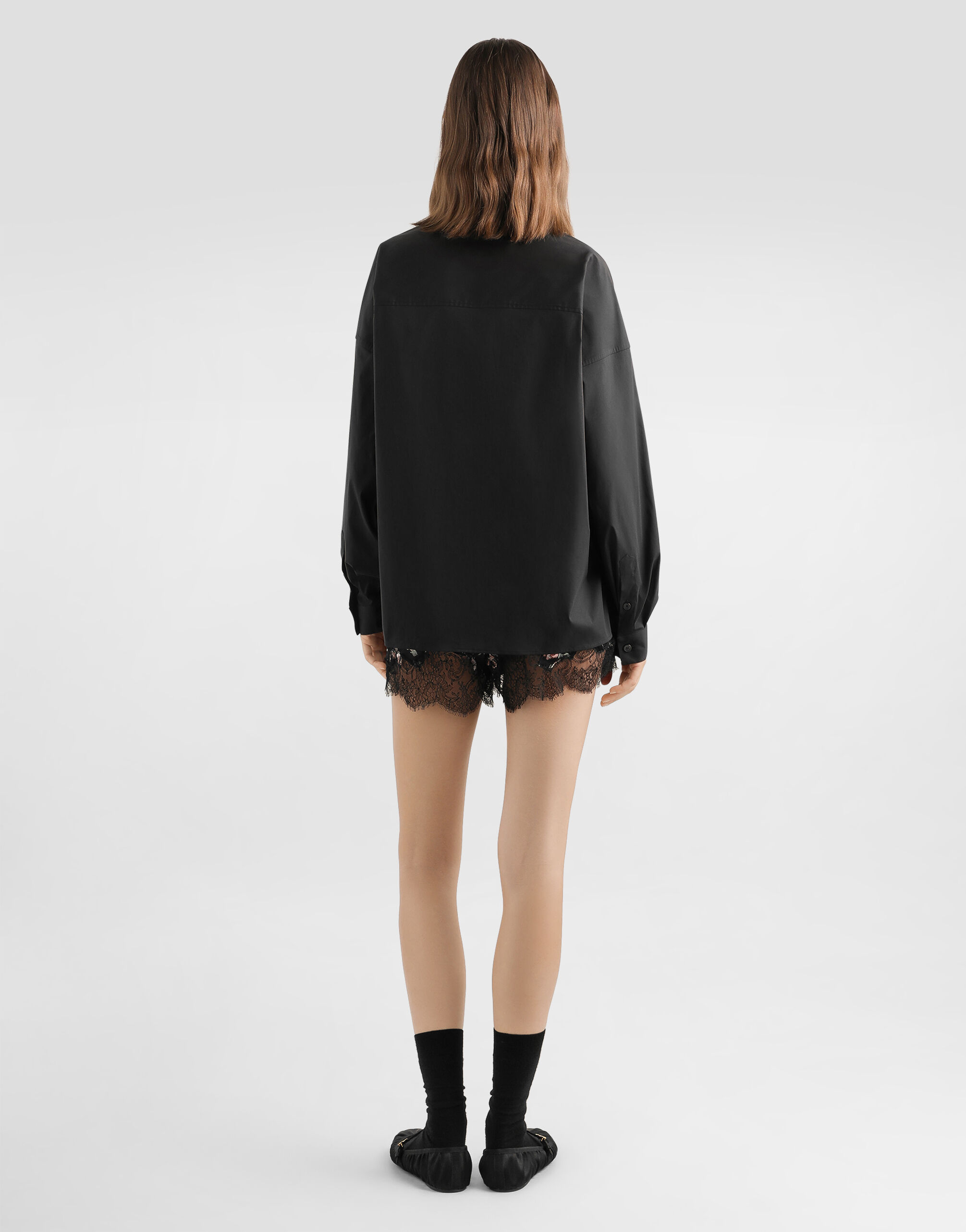 Poplin shirt with scarf - thumbnail 3