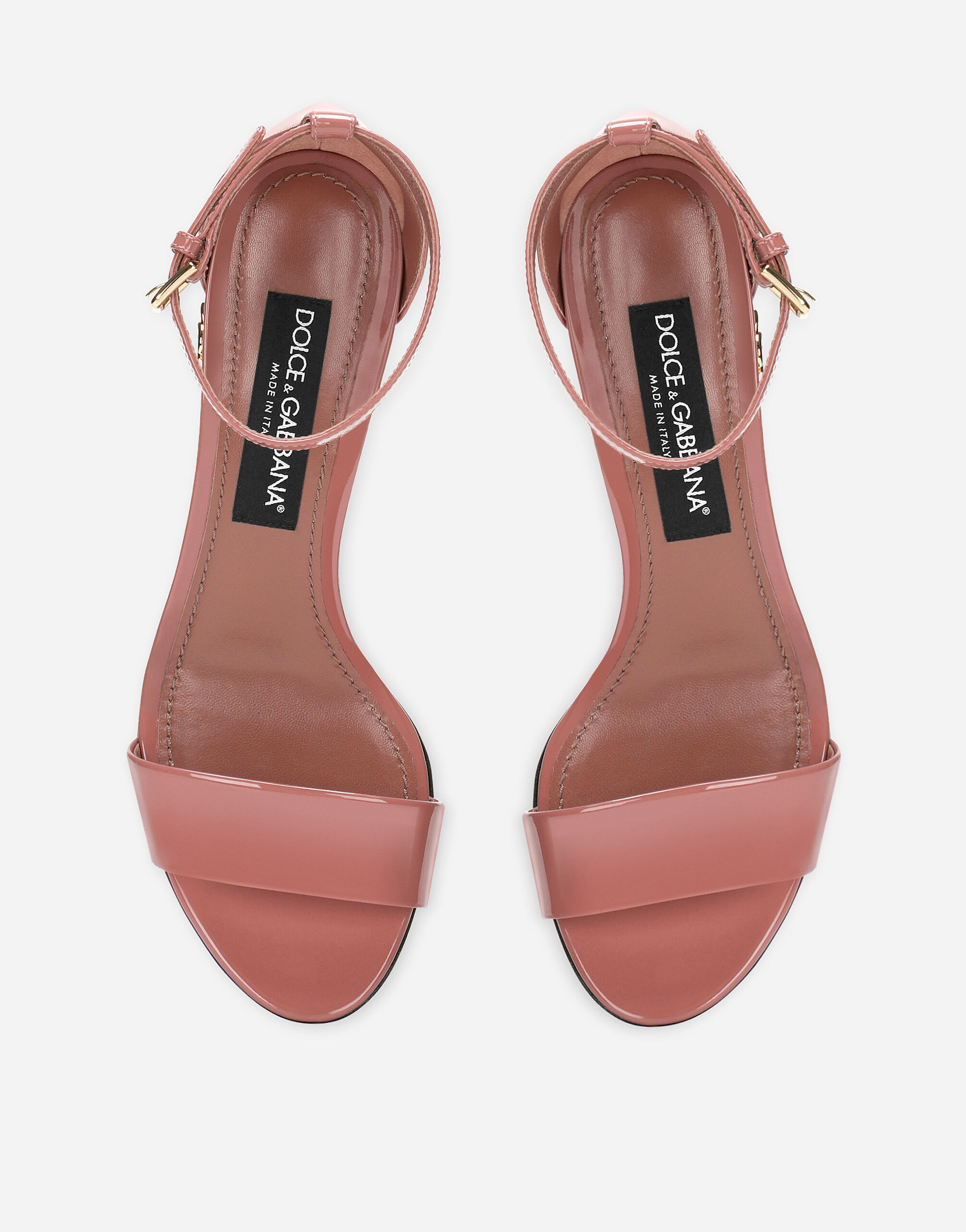 Patent leather sandals in Pink for Women | Dolce&Gabbana® US