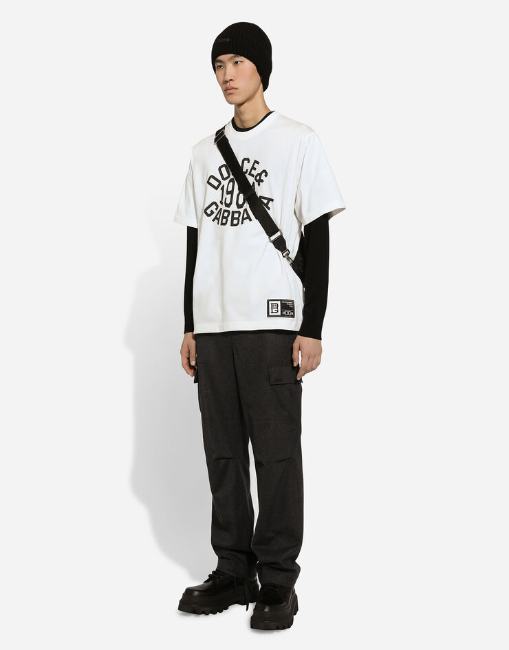 Dolce & Gabbana Cargohose aus Flanell Grau GP03LTFU21Q