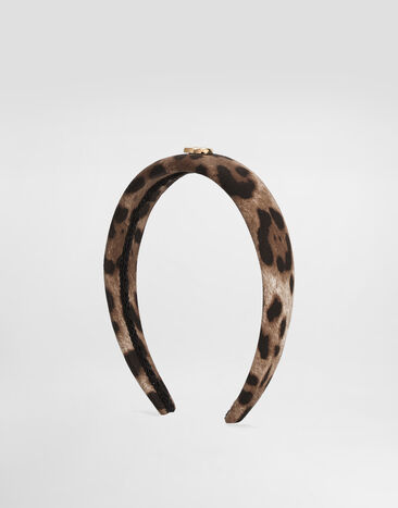 Dolce & Gabbana Leopard-print stretch drill headband Print LB3L54FSFAG