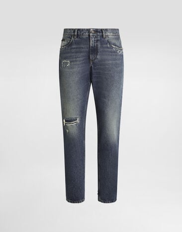 Dolce & Gabbana Regular cotton jeans Multicolor GYJCCDG8NK1